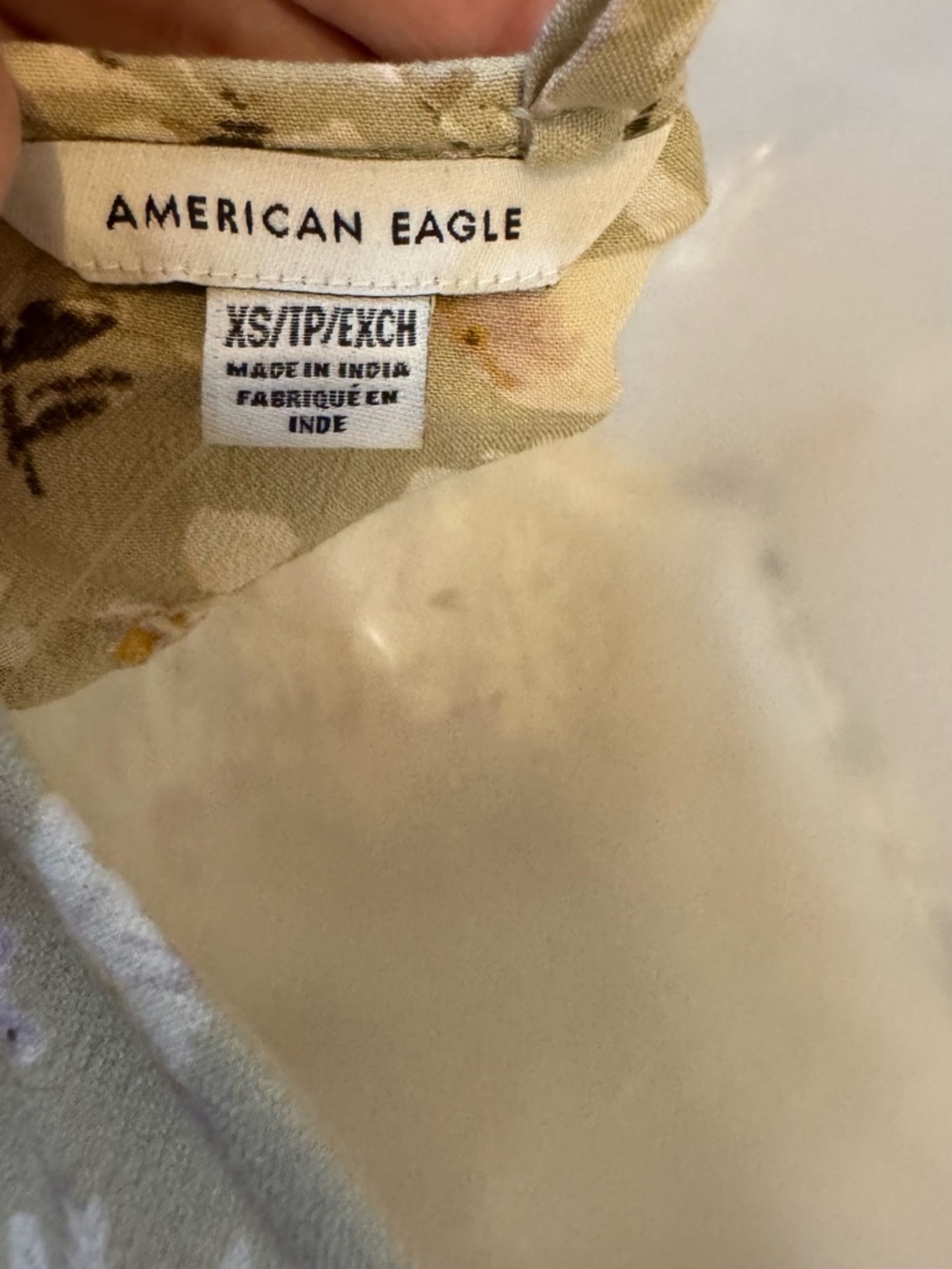 NWT American Eagle Outfitters Light Sage Green Floral  Dress XSMALL   #CL - Picture 8 of 11